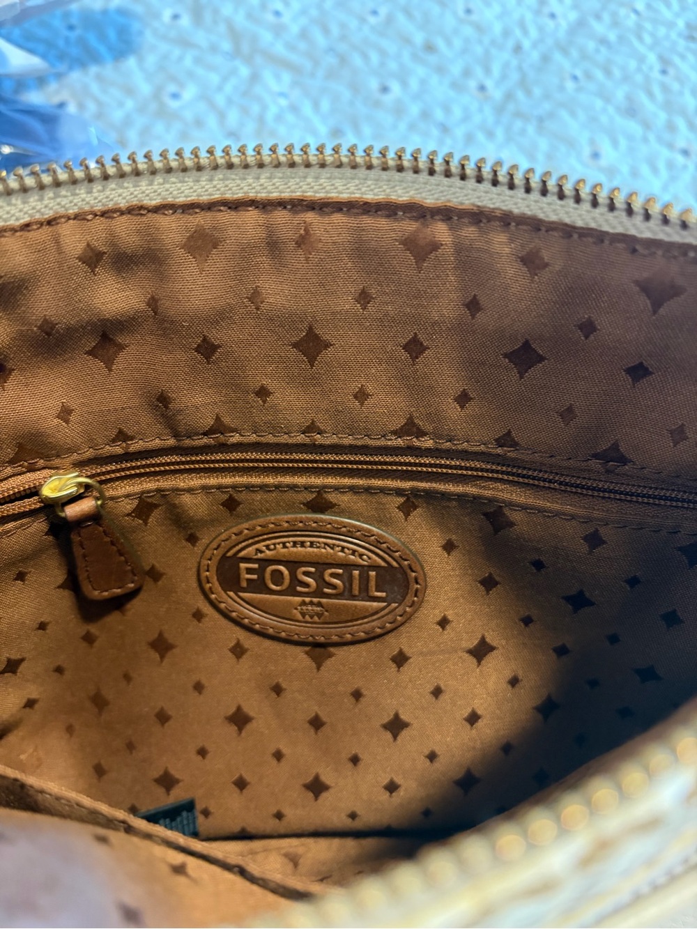 Fossil Explorer Vintage Inspired Straw Stripe Crossbody Beach Bohemian - Picture 4 of 5